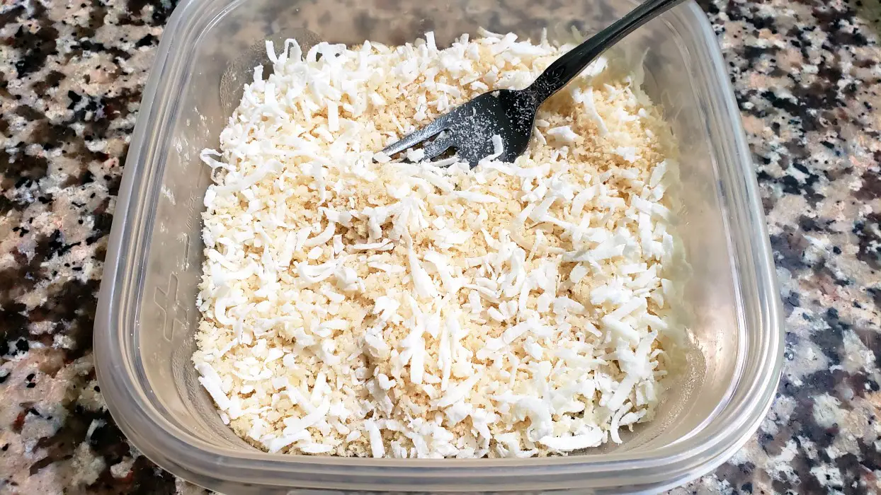 coconut and panko mixture in a bowl.