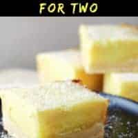 Mile High Easy Lemon Bars Recipe for Two