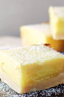 Mile High Easy Lemon Bars on a plate.
