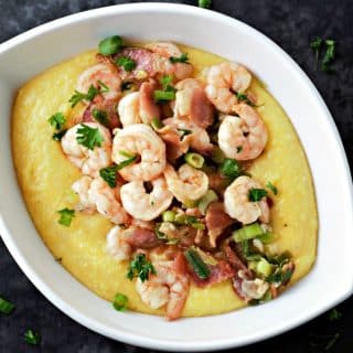 Shrimp, Bacon and Cheddar Polenta