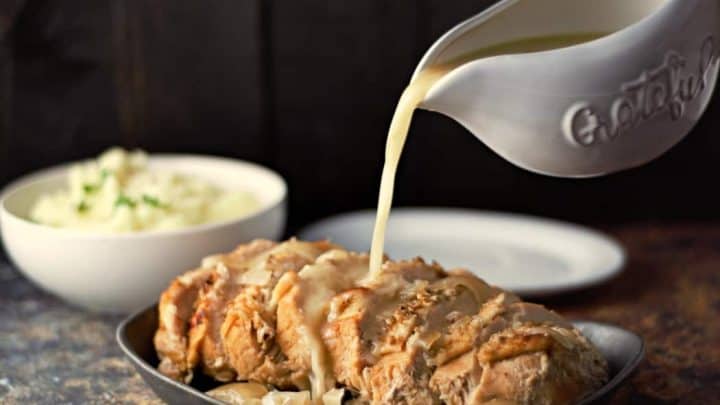 Easy Slow Cooker Turkey Breast and Gravy Recipe serves 2