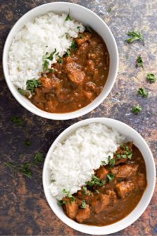 Chicken Tikka Masala in two bowls.