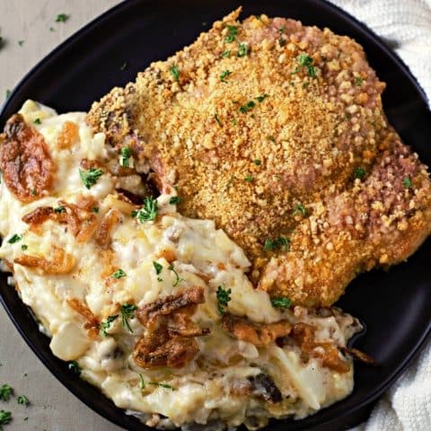 Small Batch Cheesy Hashbrown Casserole Recipe serves 2