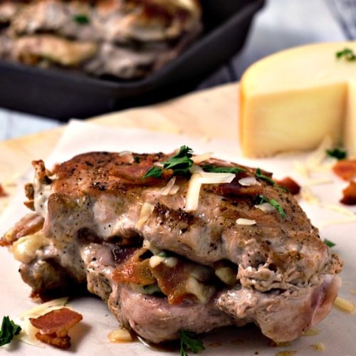 Slow Cooker Pork Chops and Au Gratin Potatoes for Two • Zona Cooks