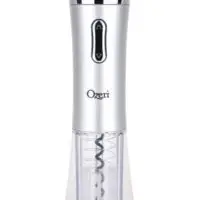 Ozeri Nouveaux Electric Wine Opener with Removable Free Foil Cutter, Refined Silver
