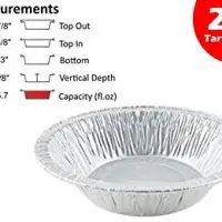 Durable Packaging 4-7/8" Foil Tart Pan (Durable 5" #2200) - Mini Aluminum Pot Pie Baking Plate Tin (pack of 25)