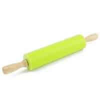 Remeel Silicone Rolling Pin Non-Stick Surface Wooden Handle (12 inch, Green)