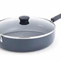 T-fal Saute Pan with Lid, Nonstick Pan, 5 Quart, Black