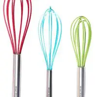Silicone Whisk Set of 3 - Stainless Steel