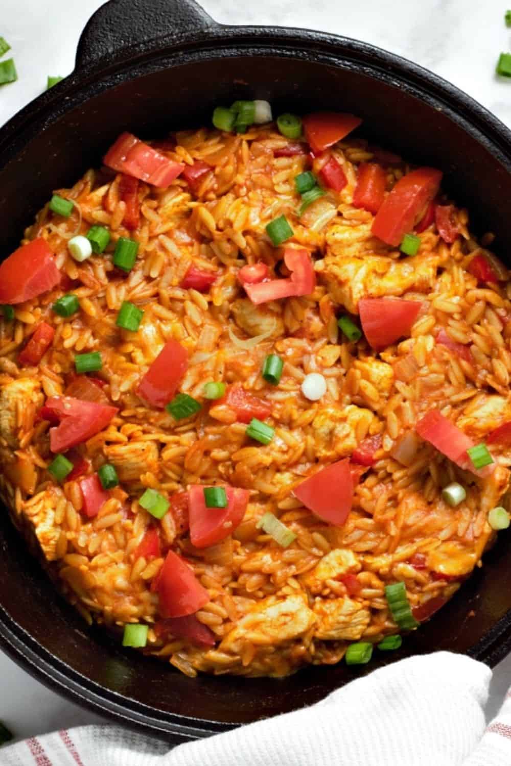 Chicken Taco Orzo Skillet