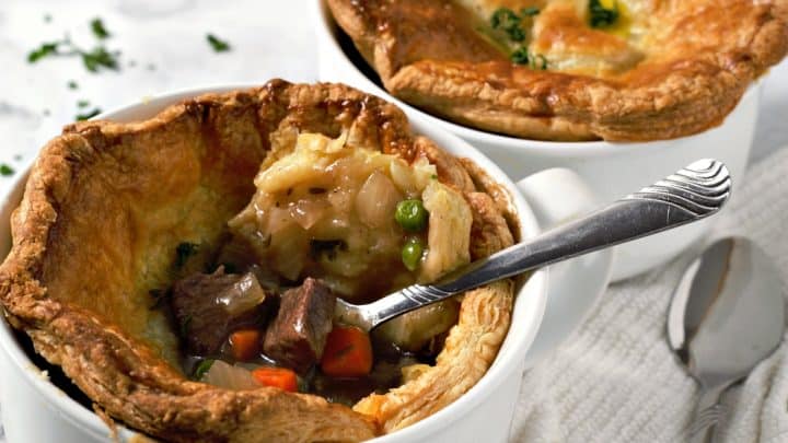 Individual Puff Pastry Beef Pot Pies