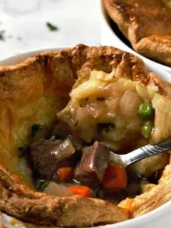Beef Pot Pies in two bowls.