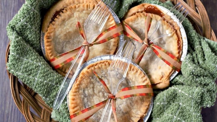 3 Mini Caramel Apple Pies for Holidays or Parties