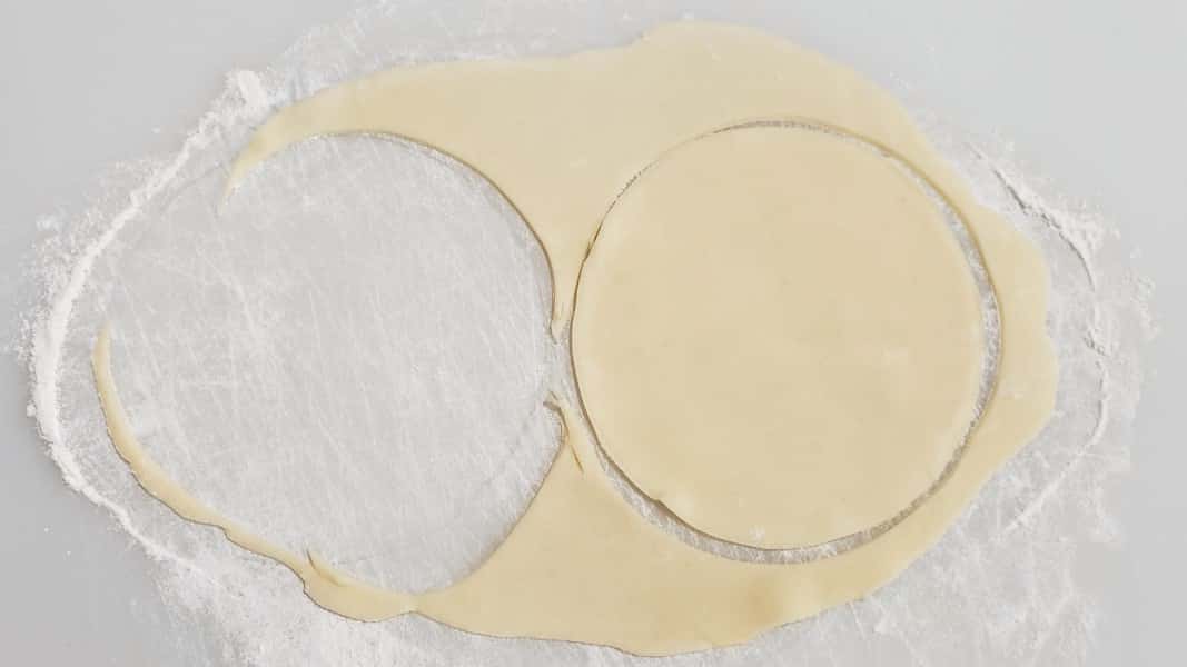 cutting two more pie crust circles