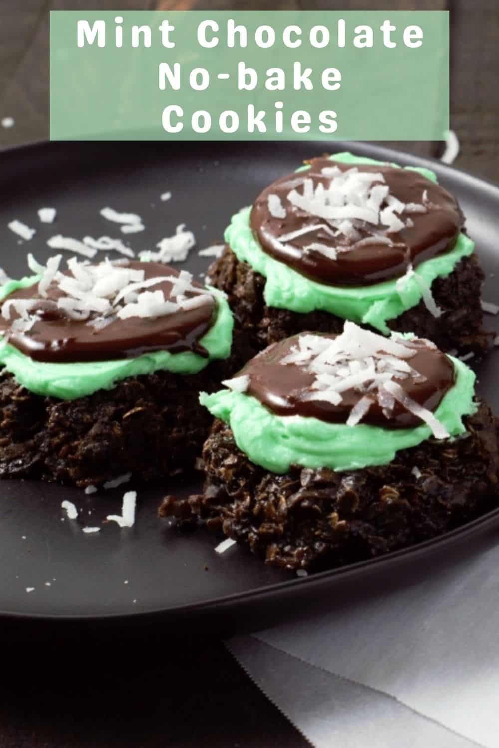 Mint Chocolate Nobake Cookies (Small Batch) • Zona Cooks