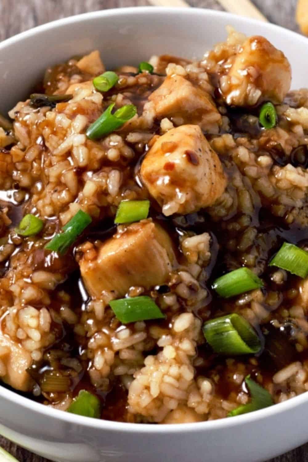 General Tso's Chicken in a bowl.