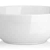 DOWAN 2.4-Quart Porcelain Serving Bowl, Large Salad/Soup Bowl, White - Set of One