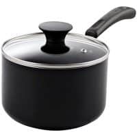 Cook N Home 3-Quart Nonstick Saucepan with Lid/Cover, Black
