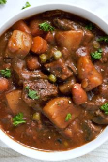 Beef Stew in a bowl.