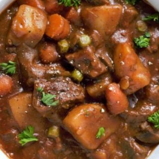 Beef Stew in a bowl.