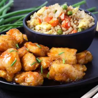 Baked Sweet and Sour Chicken with Homemade Fried Rice