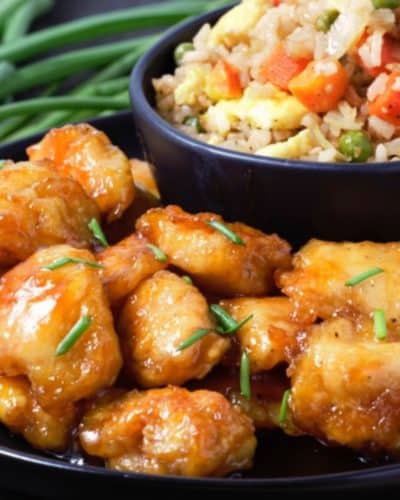 Sweet and Sour Chicken with Fried Rice