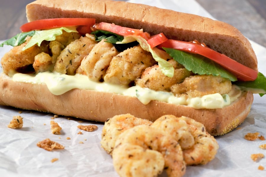 fried shrimp roll with mayo sauce