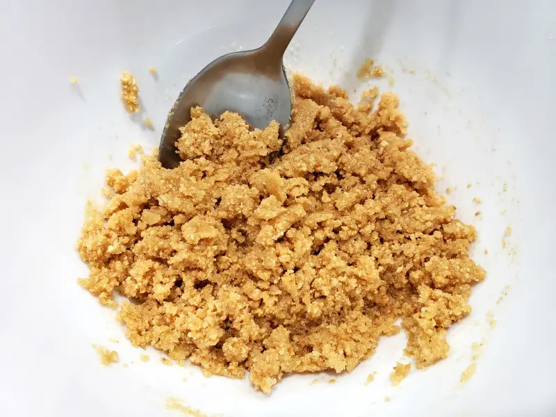 graham cracker crumbs mixed with butter