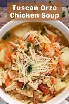 Tuscan Chicken Soup (Small Batch for Two) • Zona Cooks
