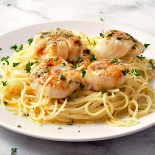 Scallops and Bacon Pasta for Two (30 min) • Zona Cooks
