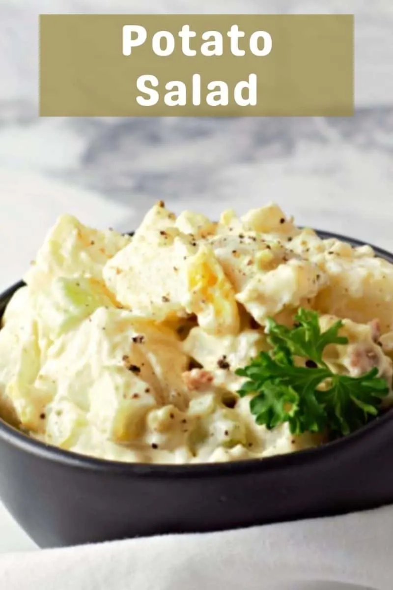 a bowl filled with Potato Salad.