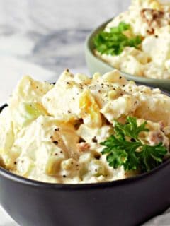 Potato Salad in two bowls.
