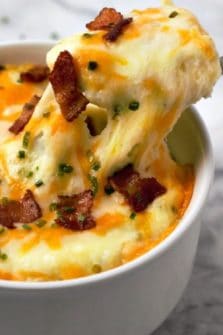 Mashed Potato Casserole in a casserole dish.