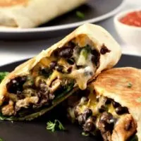 Chicken and Black Bean Chimichangas