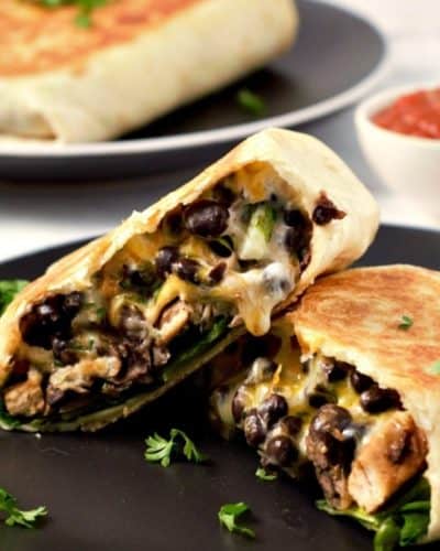 Chicken and Black Bean Chimichangas
