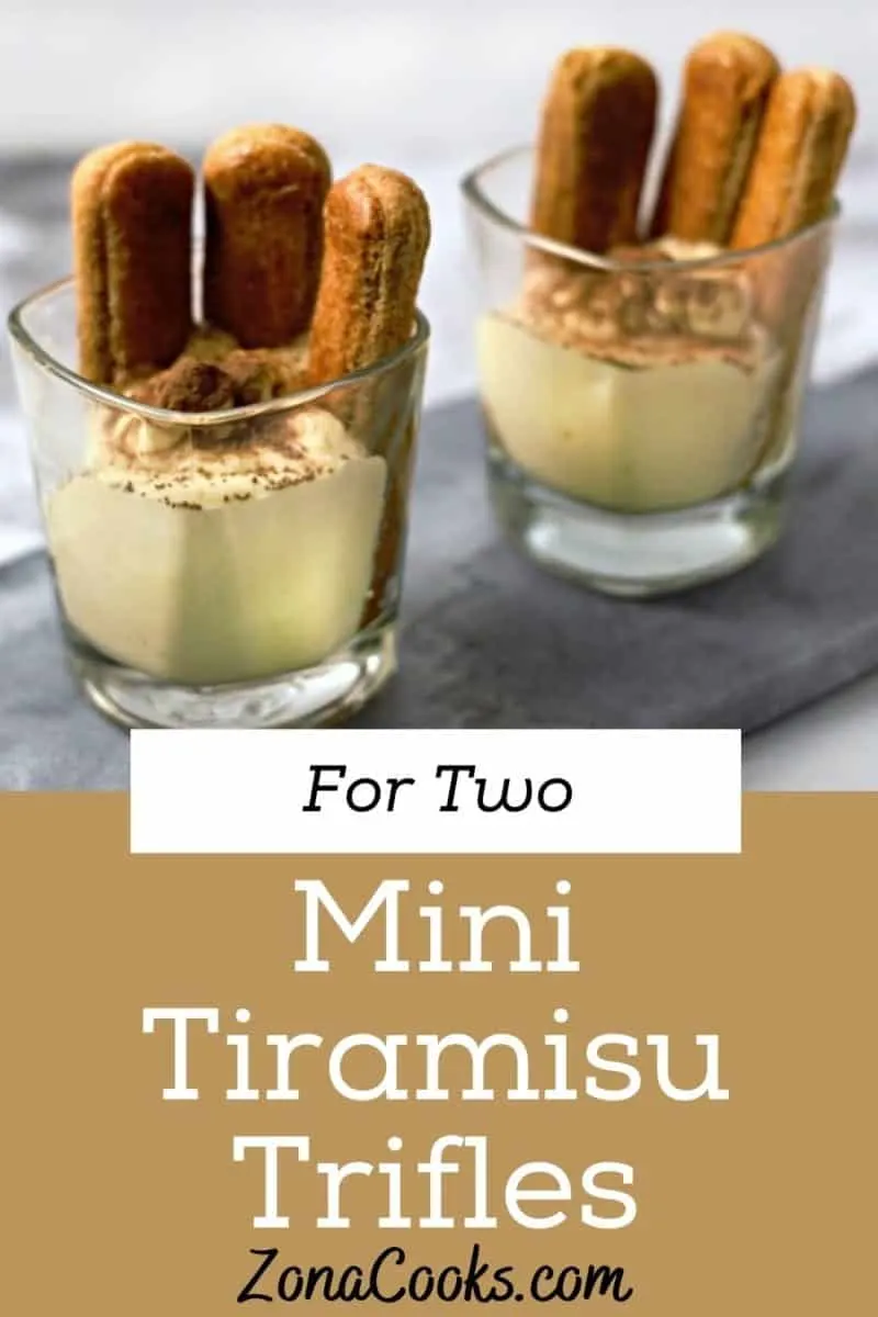 two mini tiramisu trifles.