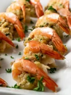 Stuffed Shrimp on a platter.
