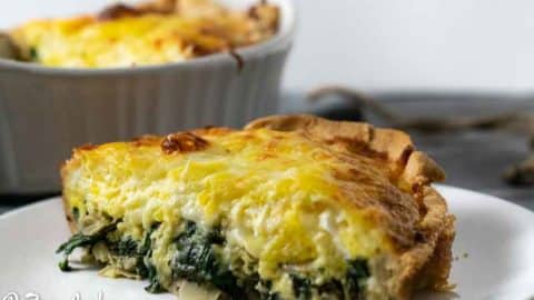 Spinach Artichoke Quiche for Two • Zona Cooks