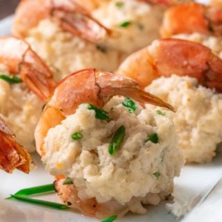 Crab Stuffed Shrimp on a tray.