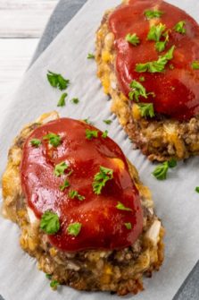 Individual Cheddar Meatloaves