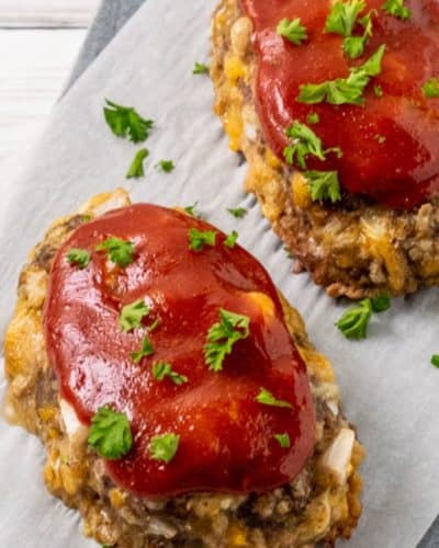 Individual Cheddar Meatloaves