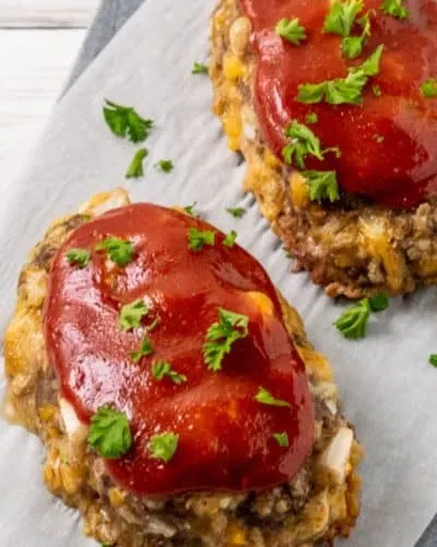 Individual Cheddar Meatloaves