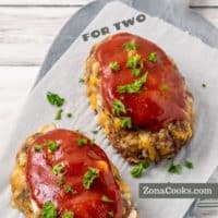 Individual Cheddar Meatloaves for Two