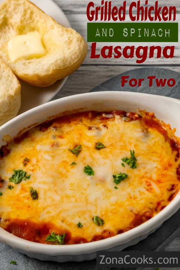 Grilled Chicken and Spinach Lasagna Dinner for Two