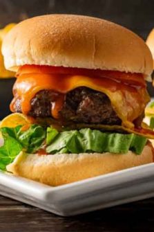 Taco Burger on a plate.