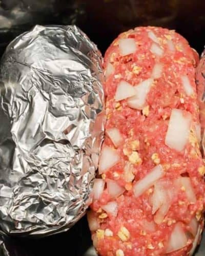 Slow Cooker Meatloaf and Baked Potatoes