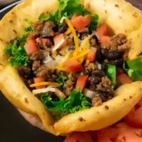 Taco Salad in Deep Fried Tortilla Bowls