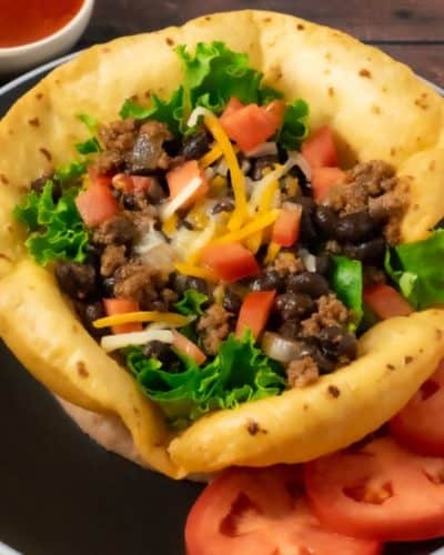 Taco Salad in Deep Fried Tortilla Bowls