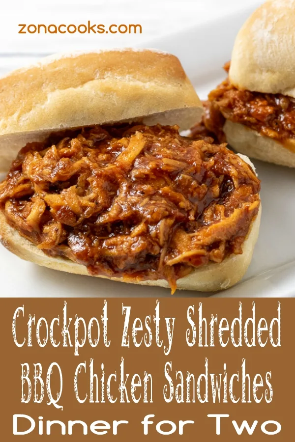 zesty bbq chicken on buns.