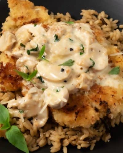 Chicken with Mushroom Cream Sauce